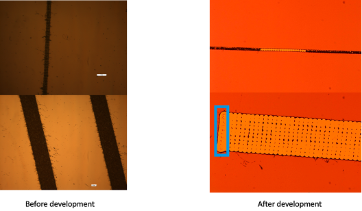 Photoresist before/after Development
